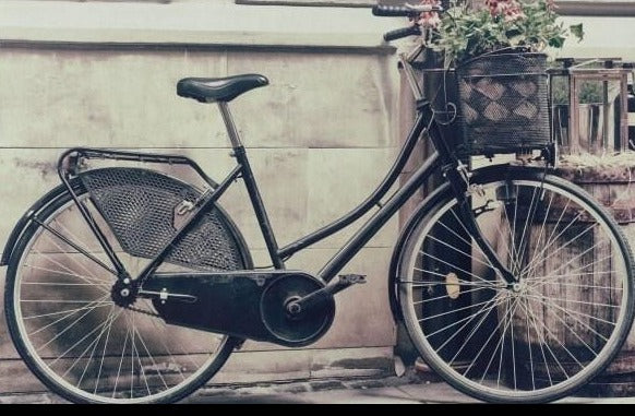 Toile avec motif de vélo