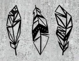 Découpe de "Trio de plumes"