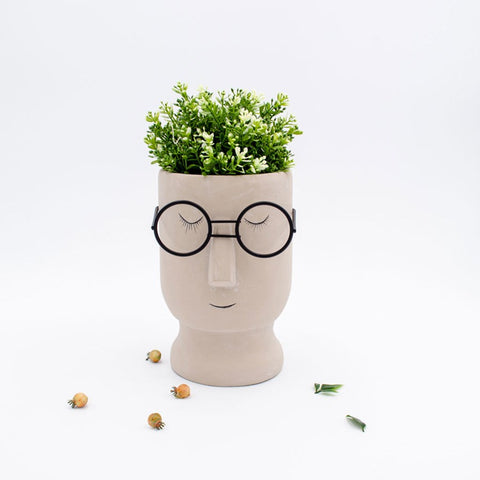 Vase décoratif avec visage