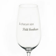 Verre à vin "À chacun son petit bonheur"
